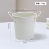 Cubo Metálico Mini Color Caramelo Cubo Pequeño de Metal Portalápices de Escritorio Cubo Decorativo de Almacenamiento Maceta Pequeña para Planta Suculenta