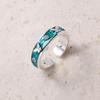 Nuevo Anillo de Apertura Mariposa Moda Coreana Distintivo Creativo Textura Mori Zirconia Goteo de Pegamento Anillo Artesanal