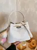 Bolsa de mão estilosa super popular transfronteiriça feminina 2026 novo estilo bolsa balde para trabalho e trajeto alto valor de aparência linda bolsa transversal