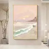 Pintura decorativa para sala de estar estilo onda creme nova mar montanha dourada parede de fundo de sofá pintura do chão ao teto hall de entrada pintura de parede