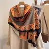 Novo cachecol tipo caxemira para mulheres cachecol de inverno xadrez pied-de-poule xale moderno versátil cachecol alongado manta cachecol espesso para mulheres