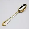 Talheres dourados, tigelas de piquenique, tigelas de festa, tigelas de cerâmica de imitação, talheres ocidentais, tigelas de salada douradas, tigelas de macarrão, tigelas de sopa, facas, garfos e colheres