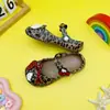 Zuecos de Ballet Rojos Estampados con Lazo 2026 para Niños, Sandalias Cerradas Antideslizantes de Verano para Exteriores para Niños, Transfronterizo