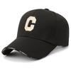 Gorra con visera estilo coreano para mujer, primavera y otoño, versátil, con aspecto de cara pequeña, bordada, informal, gorra de béisbol de tela con forma de piña con letra R, de moda
