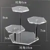 Soporte de exhibición de escalera acrílico transparente desmontable para cosméticos, aceites esenciales, lápiz labial y exhibición de modelos de bolsos
