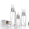 Botella de Spray Transparente de Vidrio Botella Dispensadora de Cosméticos Botella de Loción de Presión Loción de Molécula Pequeña Muestra de Loción Botella de Rocío Puro