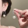 Juego de 8 Piezas: Pendientes de Cadena con Borla de Perlas y Diamantes Completos Estilo Elegante Ins Diseño de Nicho Tachuelas y Accesorios para Orejas