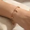 Pulseira de Lua e Estrela com Diamantes, Pulseira Versátil de Aço Titânio Ouro 18K, Fashion e Única, Joia de Aço Inoxidável para Melhores Amigas e Irmãs, Atacado