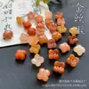 Jade Osmanthus 12mm Jade Natural Hilo Dorado Jade Dongling Jade Africano Agujero Central Yema de Flor de Osmanthus Accesorios para Pulsera Collar DIY