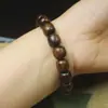 Pulseira de Contas de Madeira de Águila Estilo Antigo 12mm, Pulseira de Contas de Madeira de Águila para Homens e Mulheres, Joia de Mão de Círculo Único Atacado