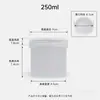 Recipiente plástico vertical de boca larga em estoque 100ml frasco para amostra de tinta pp recipiente pequeno frasco de armazenamento de partículas espessado e selado