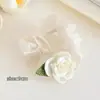 Anillo para el cabello de Intestino Grueso Estilo Mori Cuerda para el cabello de Camelia de Alta Gama Goma para el cabello Atar el cabello Simple Elegante Estilo Francés Elegante Cuerda para el cabello