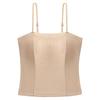 Talla extra mm2025 nuevo top bonito para mujer, de tiras en la espalda, todo a juego, con posavasos, top de una pieza sin sujetador
