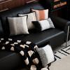 Almofada Jacquard Francesa para Sofá Capa de Almofada Listrada com Enchimento Luxo Leve Alta Qualidade Modelo de Sala de Estar Apoio de Cabeceira