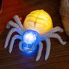 Decoración de Halloween Transfronteriza Ojos Araña Luminosa Luz Decoración de Fiesta Adornos LED Vela Bicolor Luz Nocturna