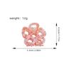 Pinza Francesa de Nuevo Estilo con Flor de Cinco Pétalos Calada con Flor de Diamante, Pinza para el Cabello de Ácido Acético, Pinza de Tiburón Simple de Alta Gama, Accesorio para el Cabello para Mujeres