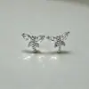 Serie de Pendientes de Siete Días Pendientes de Libélula Clavos para Oreja de Plata S925 Moda Versátil Lindos Exquisitos Pendientes