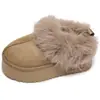 Botas de Nieve Cálidas con Suela Gruesa para Mujer 2026 Nuevo Estilo Invierno Aterciopelado Grueso Antideslizante Noreste Piel Zapatos de Algodón