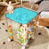 Caixa Organizadora de Brinquedos com Rodas, Caixa Organizadora para Sala de Estar e Quarto, Caixa de Armazenamento de Grande Capacidade para Lanches e Itens Diversos de Guarda-Roupa