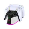 Soporte de Carga para Mando de Juego P5 Transfronterizo Cargador Ps5 Carga Doble con Luz Ambiental Soporte de Carga para Doble Mango de Contacto