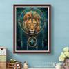 Suministro transfronterizo de Amazon Pintura de diamantes 5D lobo solitario atrapasueños carillón de viento DIY diamante completo pintura decorativa fábrica mayoreo