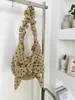 Bolso Cruzado de Peluche Estilo Coreano Ins con Lunares, Bolso de Hombro de Gran Capacidad, Bolso de Media Luna Plisado, Bolso Tipo Empanada de Diseño de Nicho