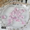 Net vermelho transparente através da parte inferior da geleira em pó nail art apontou jóias de diamante super flash rock candy amor torto coração unhas acessórios atacado