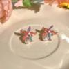 Aretes de perlas de estrella de mar de color coral de isla, diseño de nicho, estilo vacacional costero, aretes únicos de moda que combinan con todo.