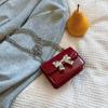 Bolso de Moda Estilo Coreano para Mujer 2024 Nuevo Simple Color Sólido Casual Pequeño Bolso Cuadrado Estilo Occidental Cadena Textiva Bolso Cruzado
