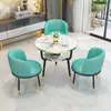 Juego de Mesa y Sillas de Pizarra de Lujo Ligero para Negociaciones, Mesa Redonda Sencilla, Mesa de Conferencias de Oficina, Mesa de Recepción, Mesa de Comedor para Cafetería y Tienda de Té con Leche