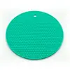 Tapete de silicone redondo de grau alimentício de vários tamanhos e cores, tapete de isolamento térmico, antiderrapante, de alta temperatura, com isolamento em favo de mel, para jantar