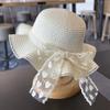 Sombrero de Paja de Verano para Niñas con Ala Grande Parasol y Protección Solar Verano Bebé Niñas Viaje Playa Pescador Bolsa para Niñas Padre-Hijo