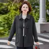 Casaco de lã de outono da mamãe 2026 novo estilo para mulheres de meia-idade e idosas, casaco de lã dupla face outono e inverno, top de lã estiloso