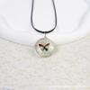Collar de flores secas con mariposa Mori, directo de fábrica, con colgante de cristal con mariposa de encaje Time Gem