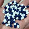 Pílulas de enchimento de lama de cristal fino, miçangas, acessórios de resina para brincos DIY, simulação, cápsulas de partículas bicolores, miçangas redondas