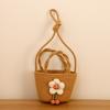 2026 Nueva Bolsa Tejida Pequeña con Forma de Flor Mini Bolso de Mano Tejido a Mano Bolsa Tejida de Algodón Fabricante Venta al por Mayor