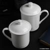 Juego de Tazas de Té de Cerámica de Tangshan Taza de Agua para Oficina con Tapa Taza para Conferencia de Porcelana Fina Regalo para el Hogar Taza para Oficina