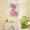 Nova rosa amarela pintura de diamante 5D decoração de quarto sala de estar explosão ponto cruz tijolo pintura de diamante