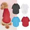 Estilo retrô pet roupas de duas pernas cor sólida malha respirável fresco verão primavera Bomei VIP Schnauzer T-shirt