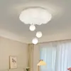 Protección Ocular de Espectro Completo Estilo Crema Francesa Estudio Dormitorio Lámpara de Techo 2025 Nuevo Lazo Lámpara de Araña para Habitación Infantil