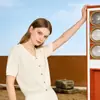 Fábrica de Suéteres Dalang Cardigã de Tricô Vazado Estilo Coreano Fresco Off-White Personalizado para Mulheres Gola V Botão de Coração Manga Curta Verão