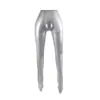 Adereços de Manequim Inflável PVC Cinza Dobrável Portátil Manequim Tronco Inferior Corpo Inteiro Modelo de Roupa