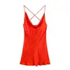 E-commerce Transfronteiriço Moda Feminina Verão 2026 Novo Estilo Europeu e Americano Moda Vestido com Bolinhas Textura de Cetim de Seda 2180378