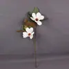Flor de magnolia artificial extra grande, estilo chino nuevo, textura realista hecha de material adhesivo de múltiples hojas, adecuada para decoración del hogar y fotografía