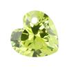 Huagang Gema Corazón de un Solo Agujero Derecho Zircón Verde Manzana Piedra Desnuda CZ Fondo Puntiagudo Artificial Gema de Piedra Hao