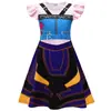 Grupo de Chicas Nuevo Estilo Transfronterizo Zoe Cosplay Vestido de Seda de Leche con Mangas Volantes para Niñas 26196
