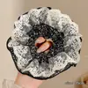 Goma para el pelo floral extragrande para mujer, de alta gama y elegante, específicamente para peinados de moño, accesorio para el cabello estilo coreano