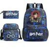 Harry Potter Harry Potter Mochila Estuche para Lápices de Hombro Mochila Escolar de Tres Piezas para Estudiantes Mochila al por Mayor