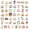 100 Pegatinas de Conejo de Pascua Arcoíris Huevo Primavera Dibujos Animados Pollito Flor Maleta Taza de Agua Pegatinas DIY