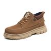 Zapatos de Protección Laboral Choice Transfronterizos Impermeables Suela Sólida Resistentes al Desgaste Antimpacto Antipinchazos Super Fibra Fuertes y Duraderos Zapatos de Seguridad para Hombre